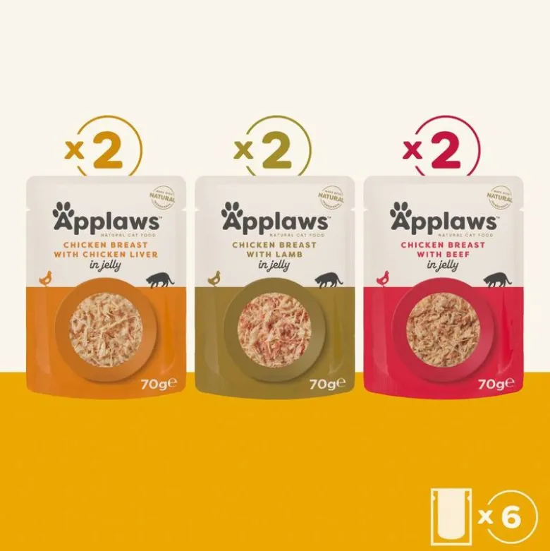 Applaws Pouch i gelé 6 x 70 g
