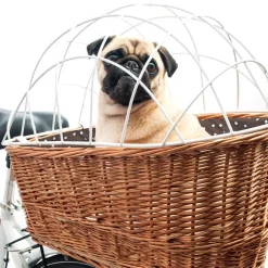 Aumüller hundecykelkurv til bagagebærer med beskyttelsesgitter