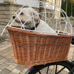 Aumüller hundecykelkurv til bagagebærer med beskyttelsesgitter