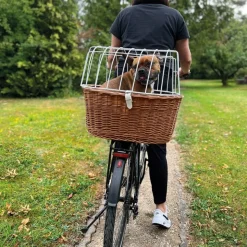 Aumüller hundecykelkurv til bagagebærer med beskyttelsesgitter