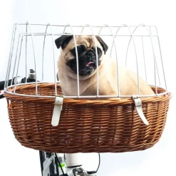 Aumüller Hunde-cykelkurv til styr med beskyttelsesgitter