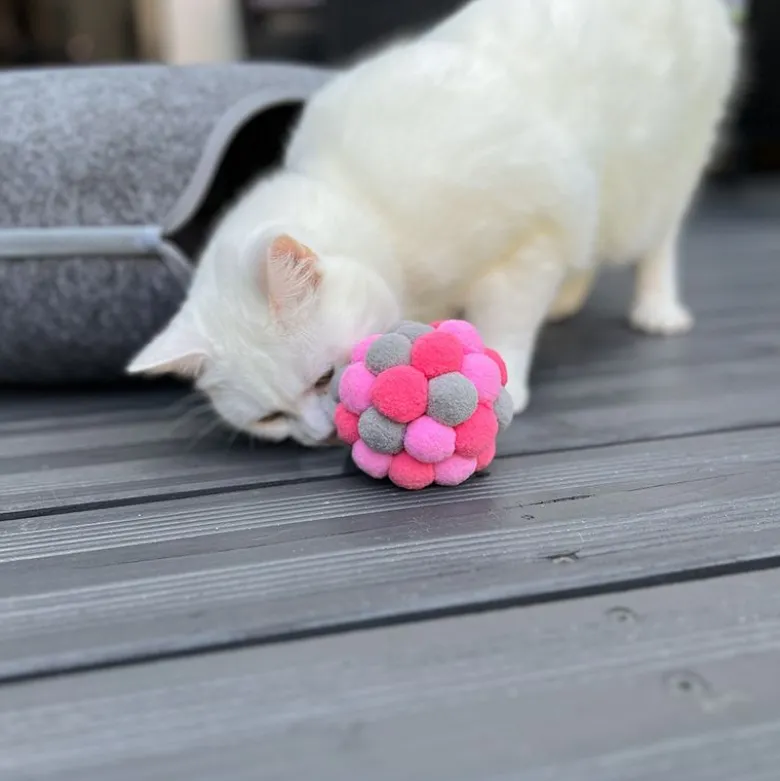 Aumüller kattelegetøjskugle Pink Plush
