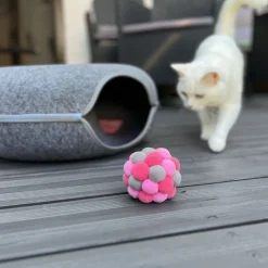 Aumüller kattelegetøjskugle Pink Plush
