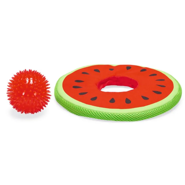 Beeztees hundelegetøj melon Spikie, rød
