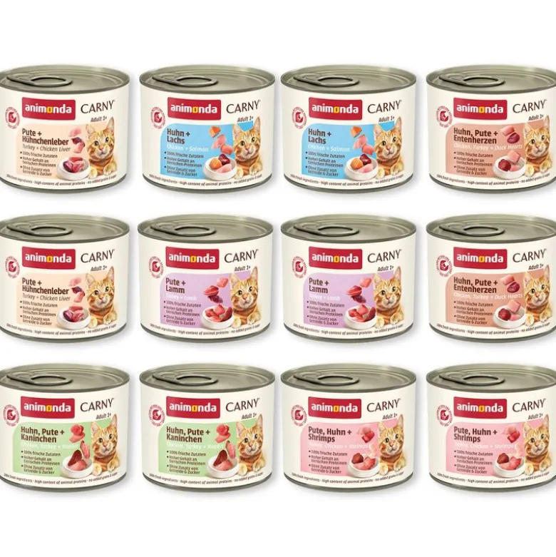Blandet pakke: animonda Carny Adult 12 x 200 g