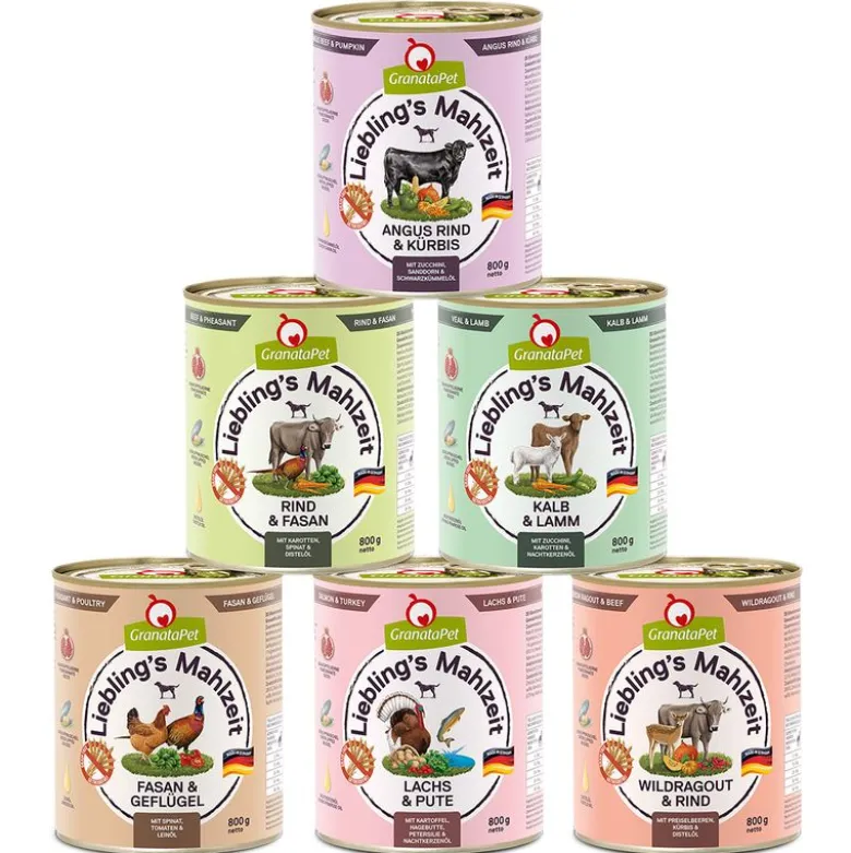 Blandet pakke: GranataPet Liebling's Mahlzeit 6 x 800 g
