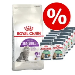 Blandet pakke: 2 kg Royal Canin kattetørfoder + 12 x 85 g Royal Canin i sauce