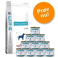 Blandet pakke: Stor pose Royal Canin tørfoder + 12 dåser vådfoder