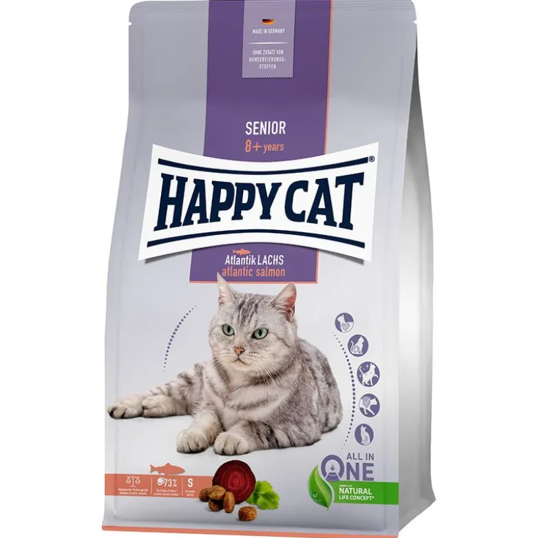 Blandet pakke: 2 x 4 kg Happy Cat Senior