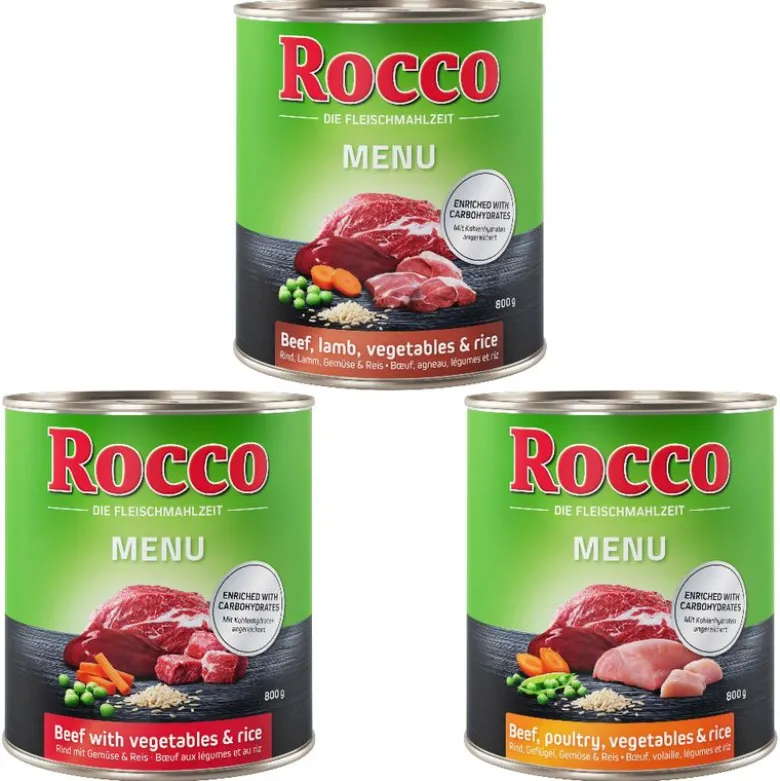 Blandet prøvepakke: Rocco Menu 6 x 800 g