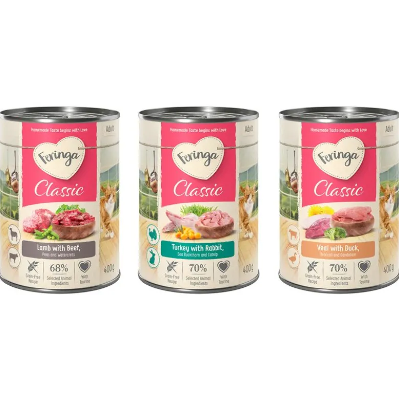 Blandet prøvepakke: 6 x 400 g Feringa Classic Meat Menu