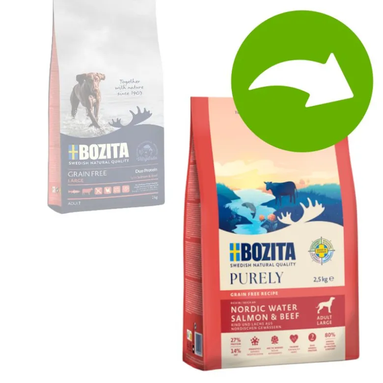 Bozita Grain Free Laks & Okse til store hunde