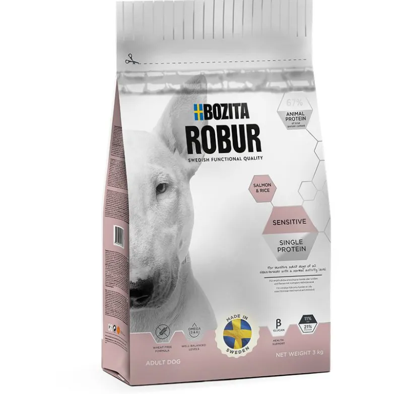 Bozita Robur Sensitive Single Protein Laks & Ris