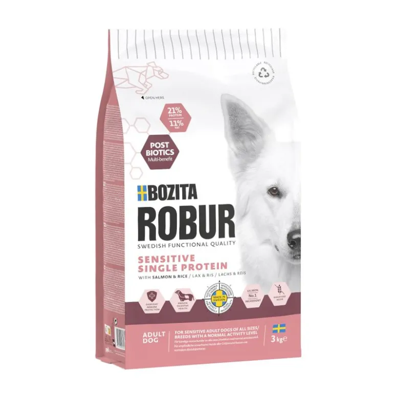 Bozita Robur Sensitive Single Protein Laks & Ris