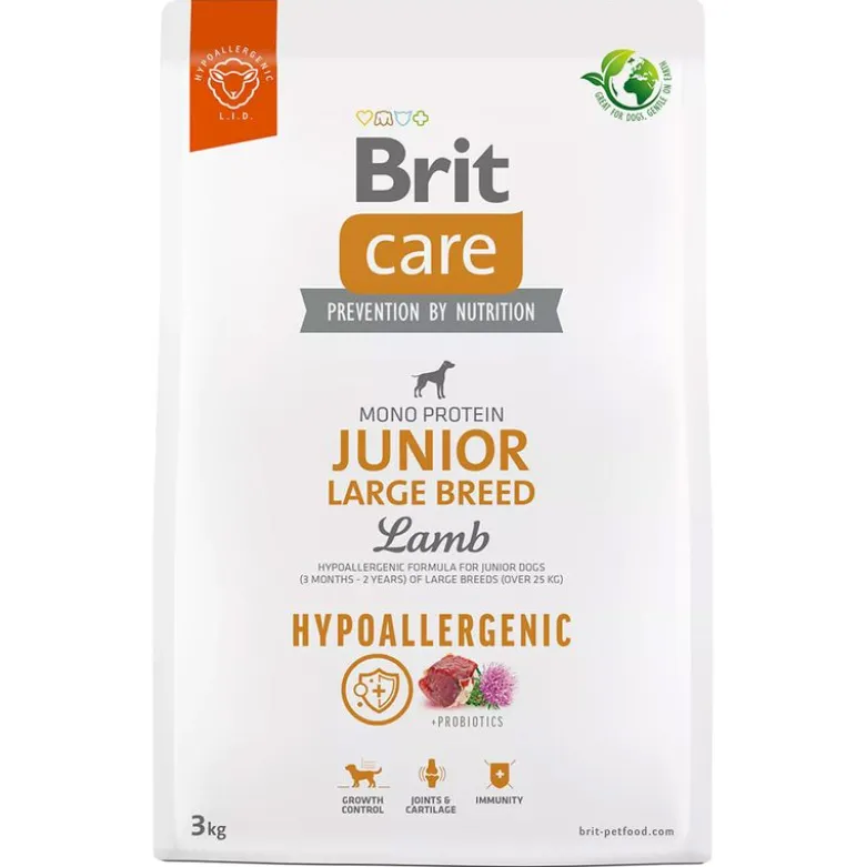 Brit Care Dog Hypoallergenic Junior Large Breed lam & ris