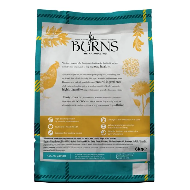 Burns Adult & Senior Original kylling & brune ris