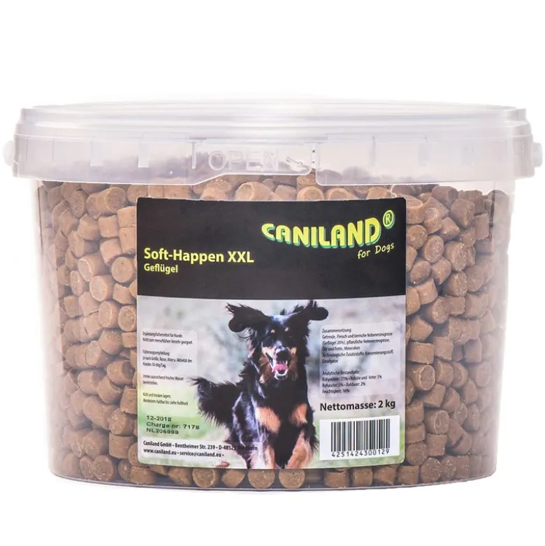 Caniland Soft Fjerkræ-træningssnack XXL i bøtte