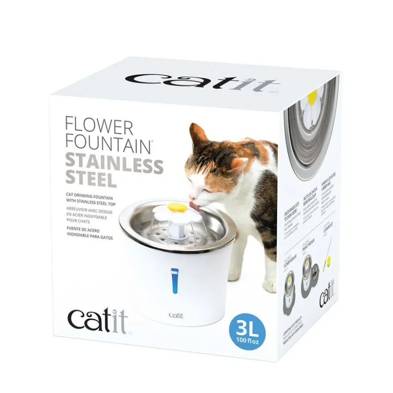 Catit Flower Fountain rustfrit stål