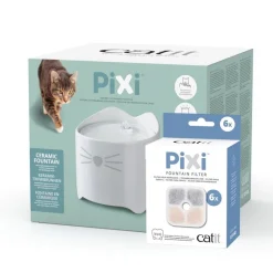 Catit Pixi keramisk drikkefontæne, hvid