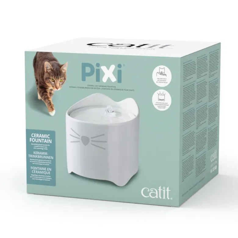 Catit Pixi keramisk drikkefontæne, hvid