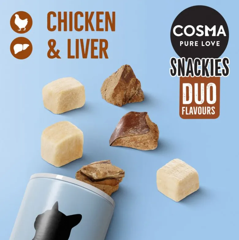 Cosma snackies - DUO 2 i 1 - frysetørrede kattesnacks