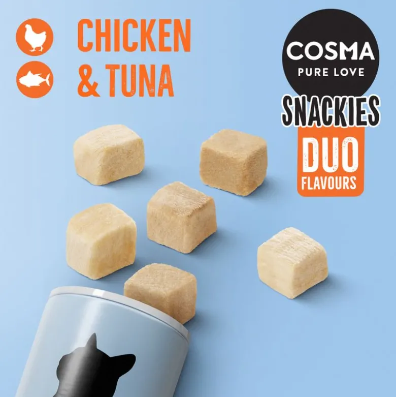 Cosma snackies - DUO 2 i 1 - frysetørrede kattesnacks