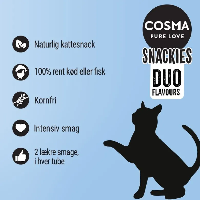Cosma snackies - DUO 2 i 1 - frysetørrede kattesnacks