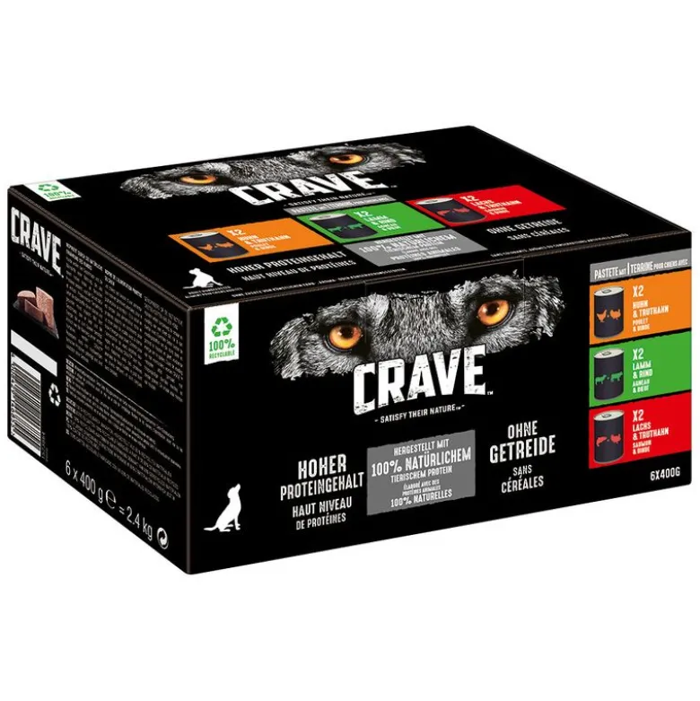 Crave Adult hundefoder 6 x 400 g