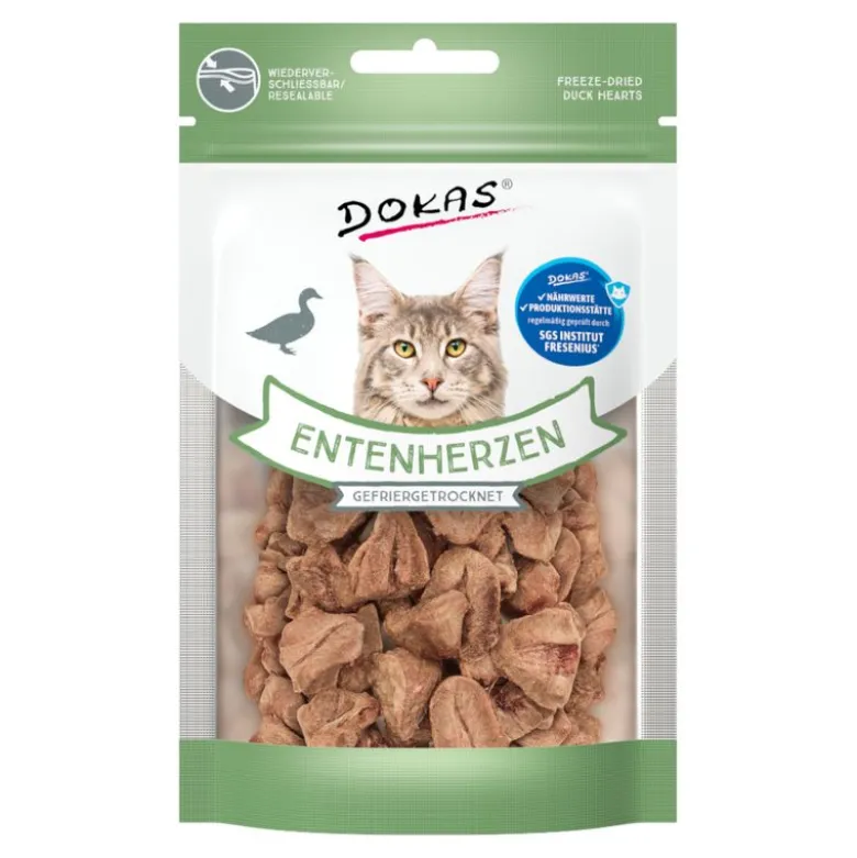 Doka's frysetørrede andehjerter til katte