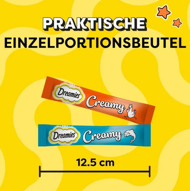 Dreamies Creamy Snacks med kylling og laks