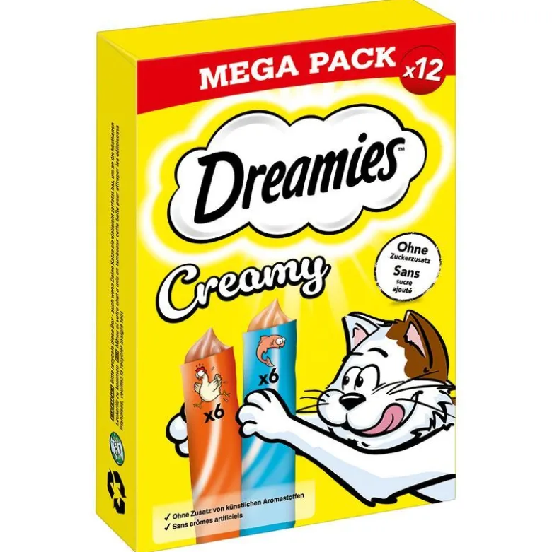 Dreamies Creamy Snacks med kylling og laks