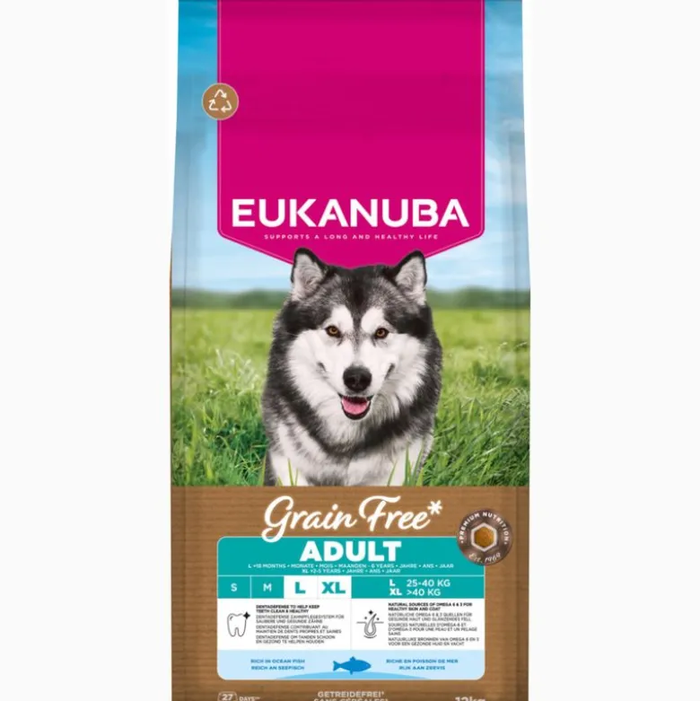 Eukanuba Grain Free Adult Large & Giant Breed Havfisk