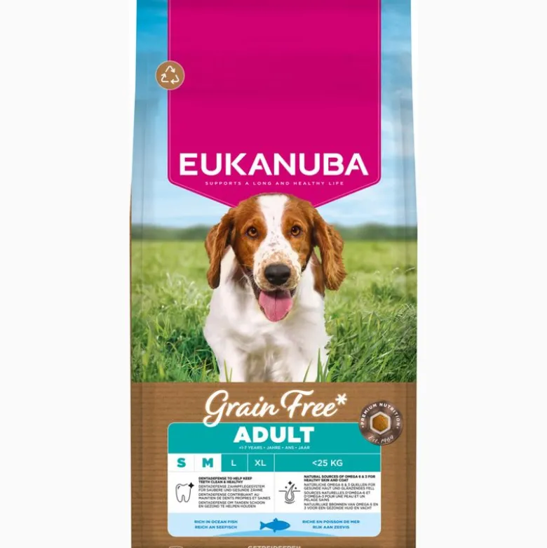 Eukanuba Grain Free Adult Small & Medium med havfisk