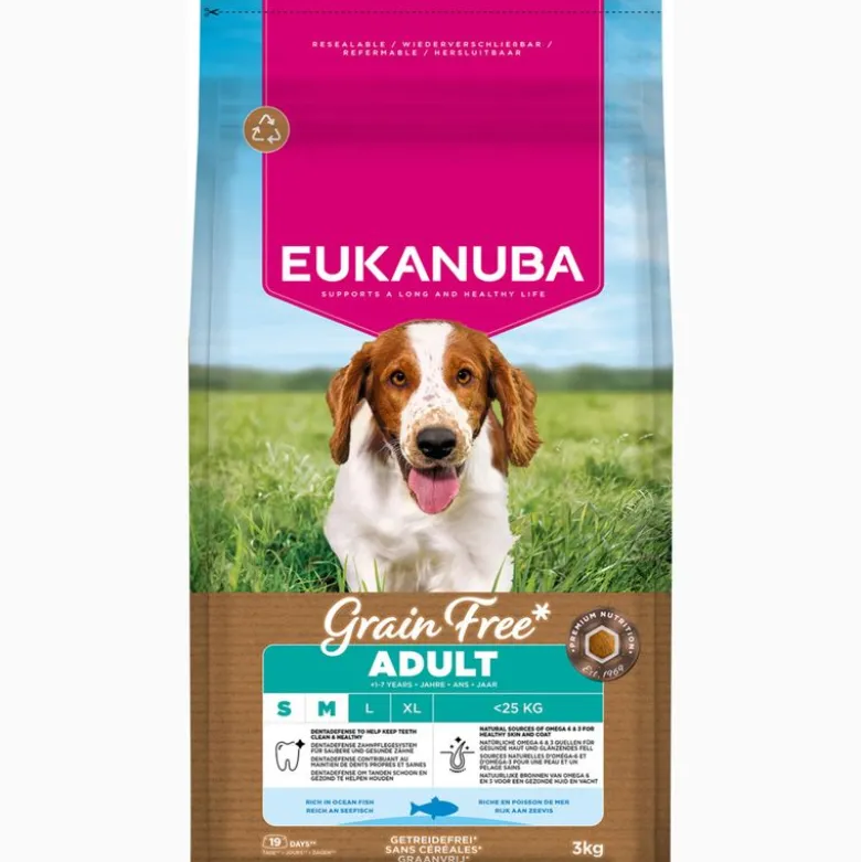 Eukanuba Grain Free Adult Small & Medium med havfisk