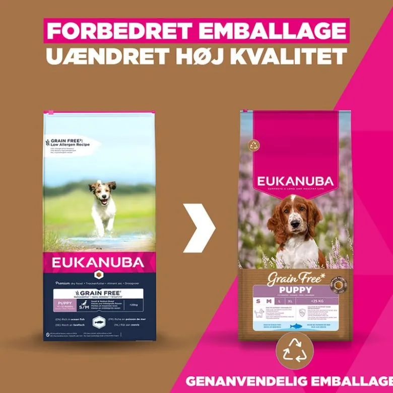 Eukanuba Grain Free Puppy Small & Medium Breed Havfisk