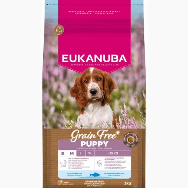 Eukanuba Grain Free Puppy Small & Medium Breed Havfisk