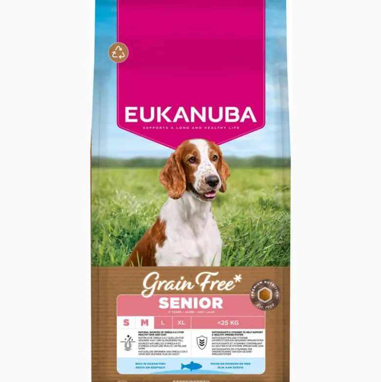 Eukanuba Grain Free Senior Small & Medium med havfisk