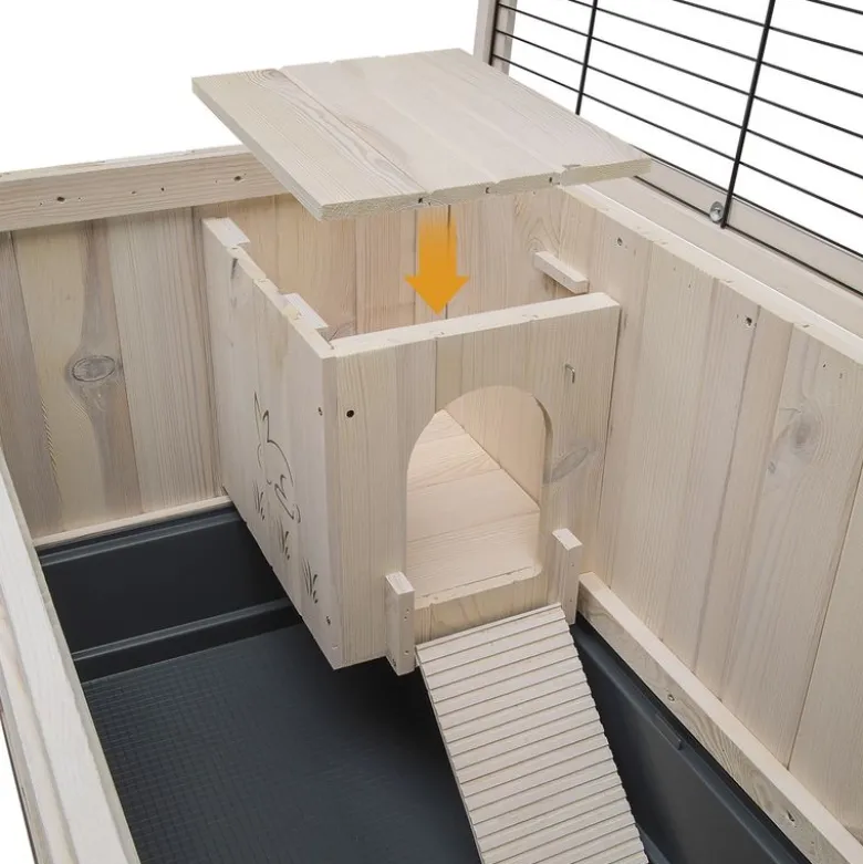 Ferplast Kaninbur i træ Indoor Home