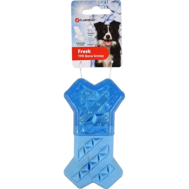 Flamingo hundelegetøj Snowy Bone, blå