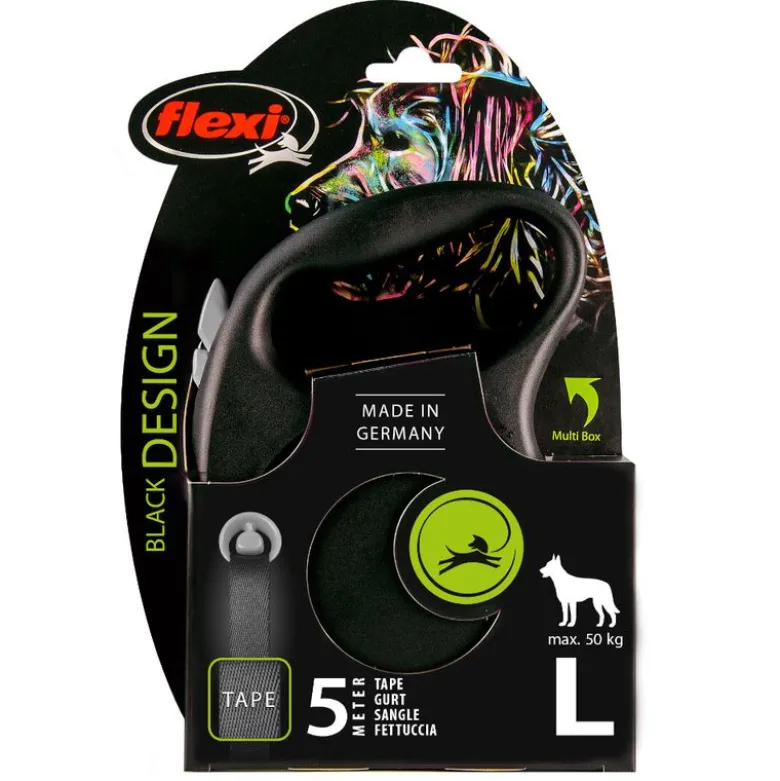 flexi Black Design båndline sort, 5 m