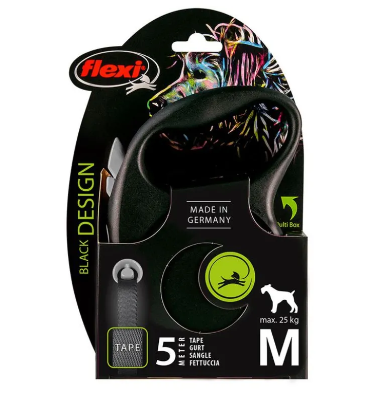 flexi Black Design båndline sort, 5 m