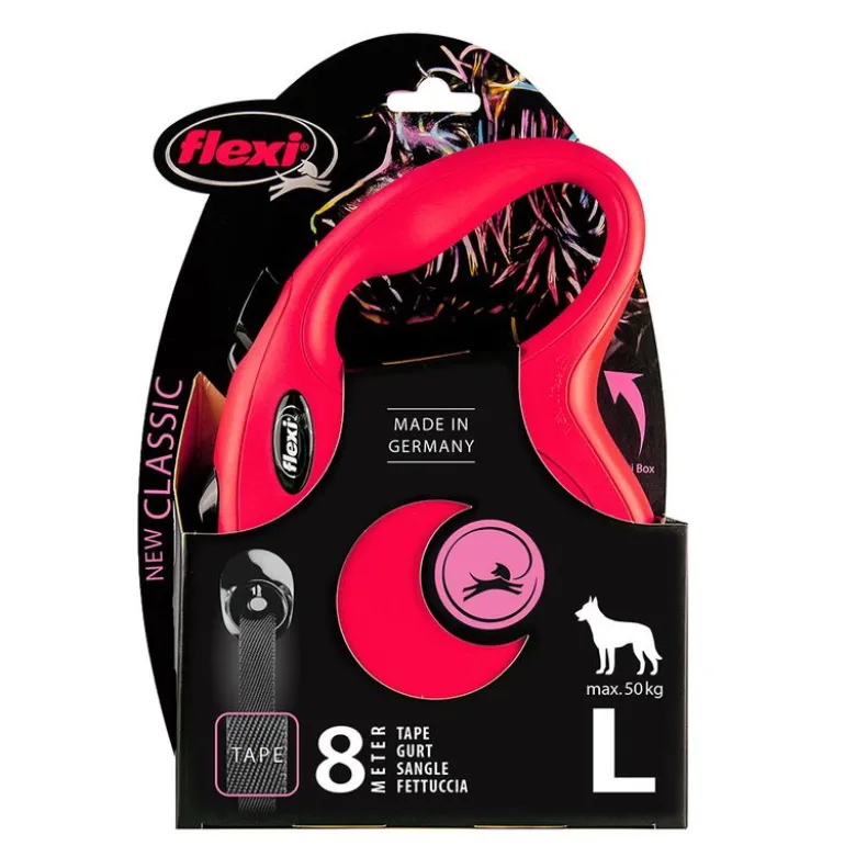 flexi New Classic båndline L, rød - 8 m