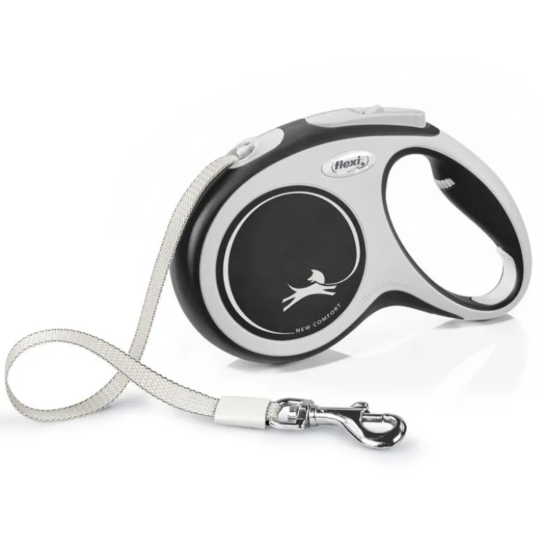 flexi New Comfort snorline M Sort, 5 m