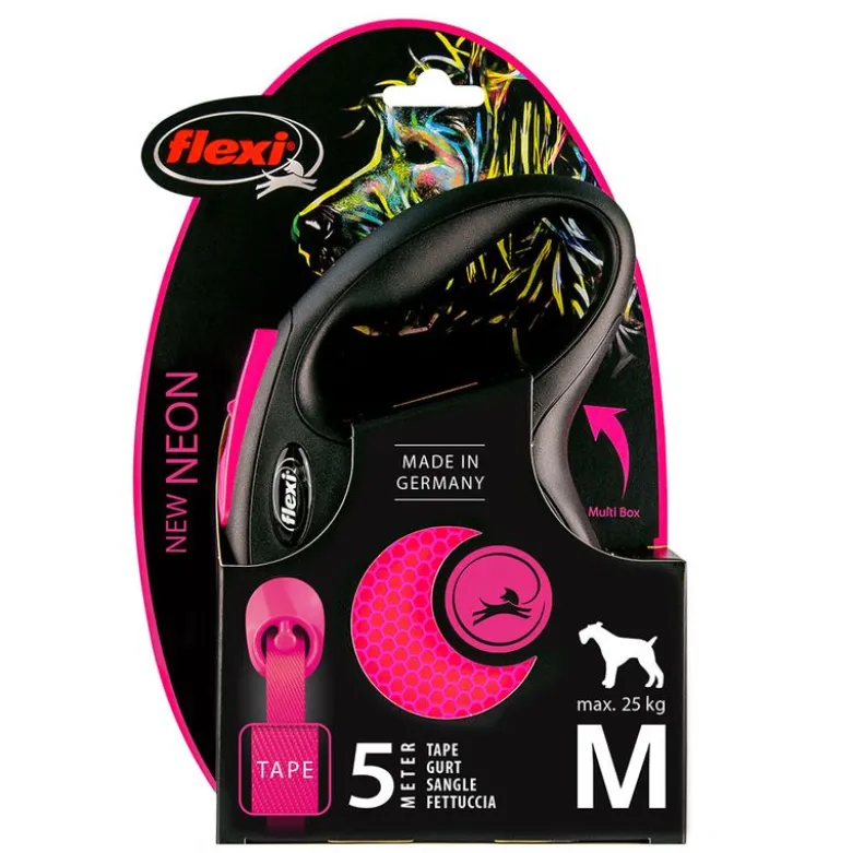 flexi New Neon båndline pink, 5 m