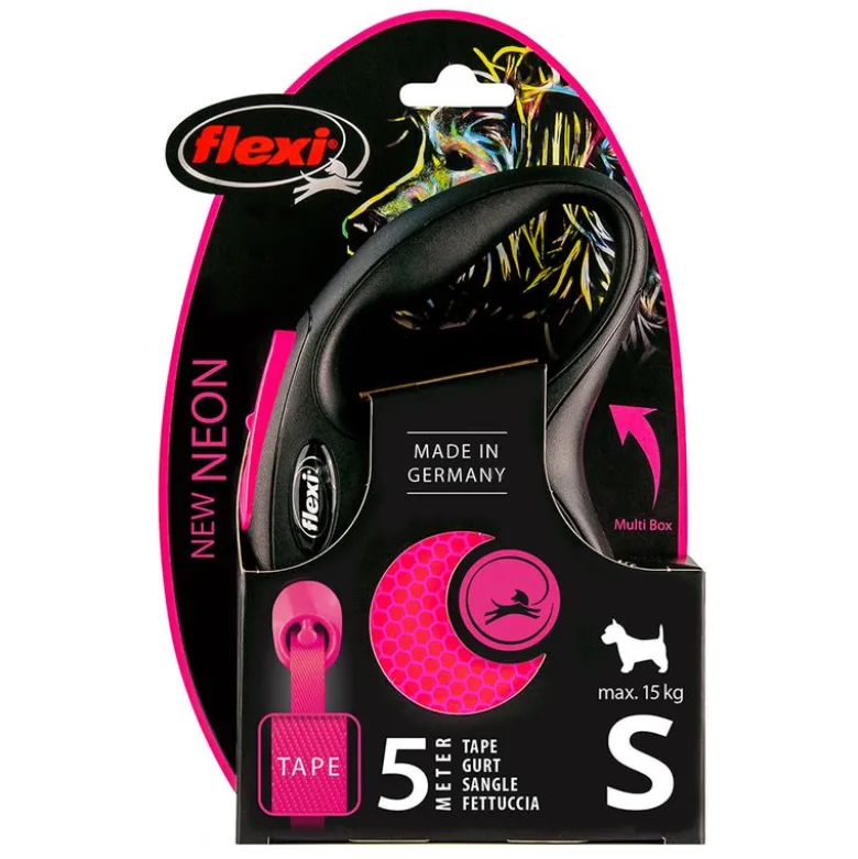 flexi New Neon båndline pink, 5 m