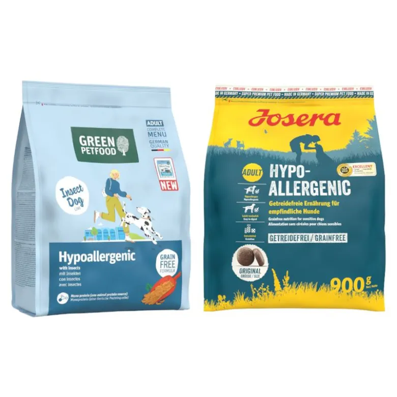 900 g Green Petfood InsectDog + 900 g Josera Hypoallergen med insekter gratis!
