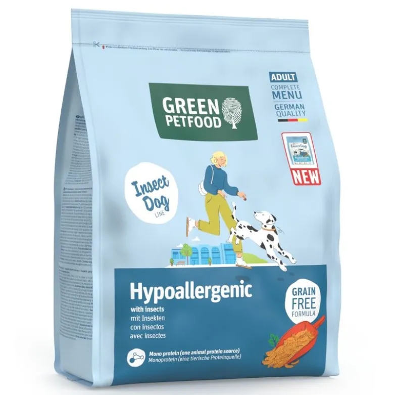 900 g Green Petfood InsectDog + 900 g Josera Hypoallergen med insekter gratis!