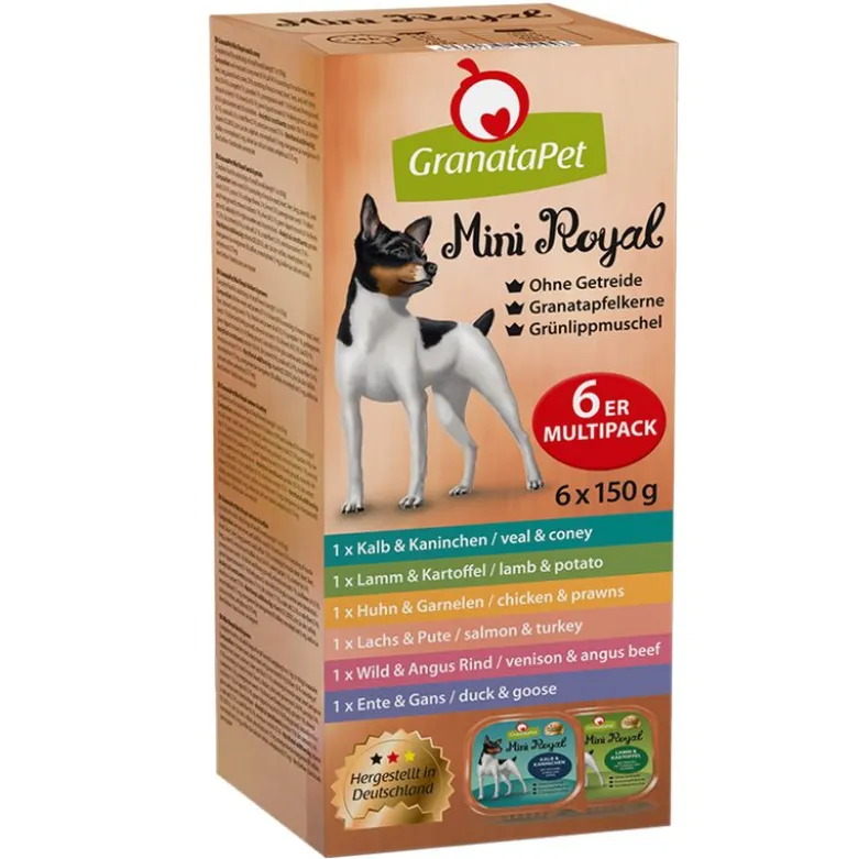 GranataPet Mini Royal 6 x 150 g skål blandingspakke