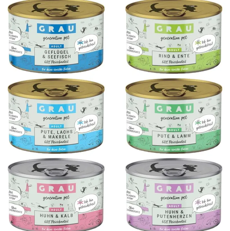 GRAU Adult kornfri dåser 6 x 200 g