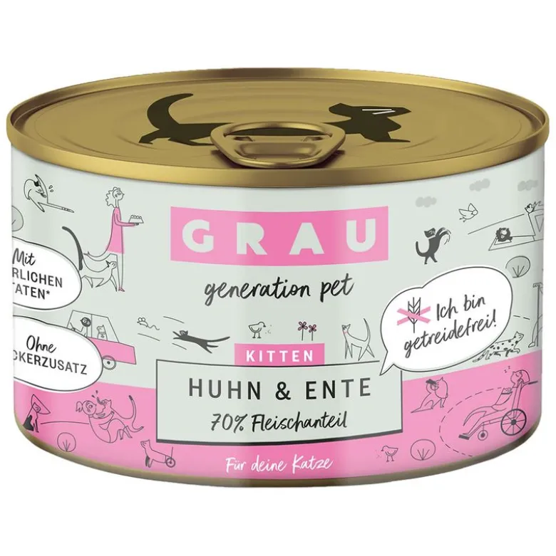GRAU Kitten kornfri dåser 12 x 200 g